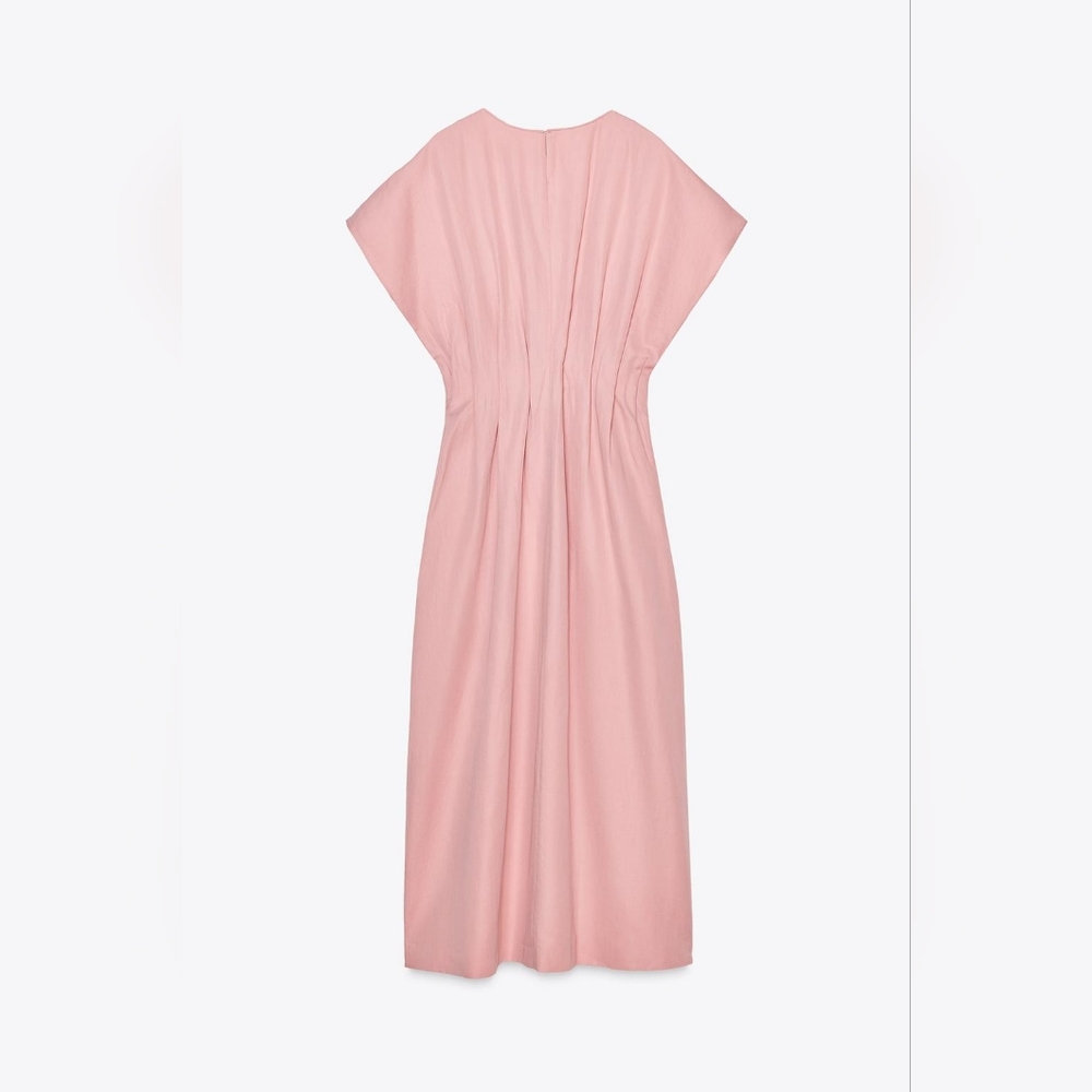 Zara Pale Pink Midi Dress - Picture 7 of 8